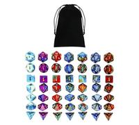 kesurpae Set di dadi poliedrici per l'insegnamento della matematica, assortimento di dadi in acrilico per giochi ruolo, divertenti e pieni divertimento, accessori per giochi da tavolo, da tavolo