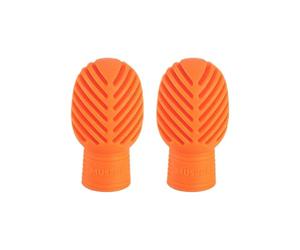 kesurpae Smorzatori per bacchette in silicone, sordina per batteria, punte per pelli per batteria, soluzioni pratiche e portatili, adatte a vari tipi di, accessori per strumenti, Arancia, 17x32mm