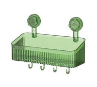 kesurpae Ventosa multiuso per doccia progettata per durare nel tempo, offre una soluzione compatta per riporre oggetti in doccia e in cucina, cestino portaoggetti per bagno, Verde, 30x10.8x22 cm