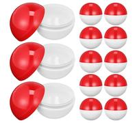 KESYOO 25 Capsule Ricaricabili per Distributori di Gomme da Masticare, Palline di Plastica Rosse E Bianche, Perfette per Distributori di Gomme da Masticare E Bomboniere, Diametro 2 Pollici, Palline