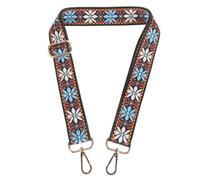 KESYOO Cinghia da banjo regolabile 3,8 cm di larghezza, design vintage e ganci metallici dorati, cintura in poliestere per strumento musicale, comoda da usare a spalla e crossover (80-140 cm)