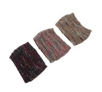 KESYOO Fasce termiche a maglia da donna, confezione da 3 pezzi, nero grigio chiaro, grigio scuro, elastiche e calde paraorecchie accessori retrò, ideali per l'inverno e l'uso quotidiano