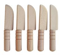 KESYOO Giocattolo Taglierina di Legno 5 Pezzi per Cucina Simulata Kit DIY Piccolo e Compatto per Case delle Bambole Forniture Educative Utensili da Cucina in Legno Sicuro
