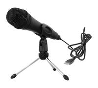 KESYOO Microfono a Condensatore USB Nero per Computer e Gaming | Audio Vocale Pulito, Supporto da Tavolo, Cavo Dati Incluso, per Registrazione, Voce fuori Campo e Uso Mobile
