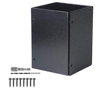 KESYOO Protezione per palo regolabile in metallo per cassetta della posta e ringhiera, base quadrata resistente in metallo per esterni, supporto per palo per giardino e terrazza, protezione