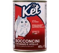 Ket Cat Adult umido 415 gr - Manzo e vitello - Cibo umido per gatti - 1° ORDINE? scegli lo sconto BZR5 / BZR20 + 200 punti fedeltà