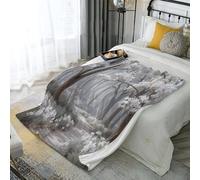 KETAFOUND Coperta Con Alberi Della Foresta, 200 X 230 Cm, Con Un'Atmosfera Da Sogno Nella Foresta, Comoda Coperta In Flanella, Per Donne E Ragazze, Per Decorazione Della Casa, Divano, Letto, Grigio