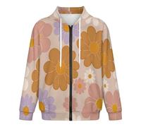 KETAFOUND Felpa con Cappuccio Unisex A Maniche Lunghe Cerniera - Felpa Cappuccio Fiori, con Tasca retrò alla Moda Perfetta per L'Uso Quotidiano in Primavera, Autunno Inverno Colori Misti