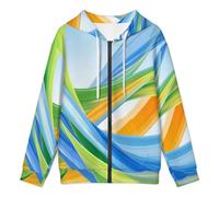 KETAFOUND Rosso Intenso Basic Unisex Jacket Zip Up Hoodies Fiori Geometrici Felpe con Cappuccio da Uomo Moda Felpe, con Tasca, vestibilità Ampia E Oversize, Morbida Confortevole