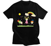 Ketamine Horse Y2K Graphic Harajuku Retro Streetwear Unisex O-Neck 100% Cotton Short-Sleeve T-Shirts Black S