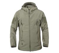 Ketamyy Uomo Tattico Mimetiche Giacche Impermeabile Softshell Fodera in Pile Giubbino Autunno Inverno Outdoor Trekking Caccia Alpinismo Antipioggia Cappotti con Cappuccio Esercito 3XL