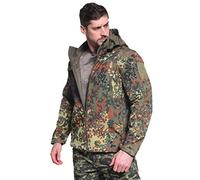 Ketamyy Uomo Tattico Mimetiche Giacche Impermeabile Softshell Fodera in Pile Giubbino Autunno Inverno Outdoor Trekking Caccia Alpinismo Antipioggia Cappotti con Cappuccio Tedesco Camo 3XL