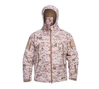 Ketamyy Uomo Tattico Mimetiche Giacche Impermeabile Softshell Fodera in Pile Giubbino Autunno Inverno Outdoor Trekking Caccia Alpinismo Antipioggia Cappotti con Cappuccio Digitale Deserto L