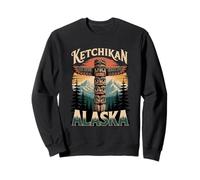 Ketchikan Alaska Indiano Nativo Americano Totem Pole Felpa