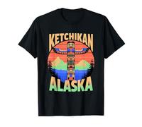Ketchikan Alaska Indiano Nativo Americano Totem Pole Maglietta