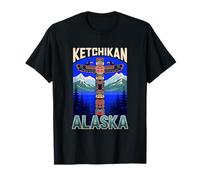 Ketchikan Alaska Indiano Nativo Americano Totem Pole Maglietta