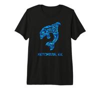 Ketchikan Alaska Native American Orca Whale Maglietta Premium