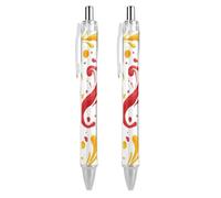 Ketchups - Penna a sfera retrattile da 0,5 mm, a forma di senape, fuochi d'artificio e schizzi, penna a sfera a punta media, 1 pezzo come da foto 1