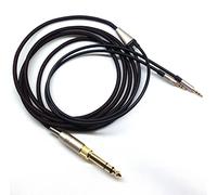 KetDirect, cavo di ricambio per cuffie Hifiman HE400S, HE-400I, HE560, HE-350, HE1000, HE1000 V2, maschio da 3,5 mm e adattatore 6,35 mm a 2 jack maschio audio HIFI da 2,5 mm. Cavo nero di 3 m