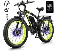 KETELES k800 bici elettrica a doppio motore per adulti 2000W, batteria 23AH, mountain bike elettrica per pneumatici grassi 26*4.0. Blu