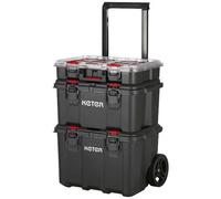 KETER 250927 Stack n Roll Cassetta porta utensili senza contenuto Nero