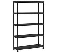 Keter 9502000 SCAFFALE 5 Ripiani PIENI E Accessori COMPRESI KIS, Nero, 120x40x187 cm
