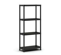 Keter 9503000 SCAFFALE 4 Ripiani PIENI Plus KIS, Nero, 60x30x135 cm