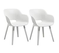 Keter Allibert by Akola - Set di 2 poltrone da giardino, in plastica, 56,7 x 55,8 x 80,1 cm, a forma di tazza, perfetta per giardino, terrazza o sala da pranzo