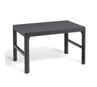 Keter Allibert Lyon Tavolo da giardino regolabile rattan grafite 116x71x66 cm