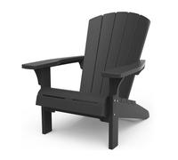 Keter Alpine Adirondack Sedia da Esterno, Dotata di Portabicchiere, Ideale per Giardino e Terrazzo, 80x93x93H xm, Grigia