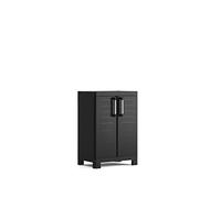 Keter Armadio 2 ripiani regolabili realizzato in resina Detroit Basso Nero 65x45