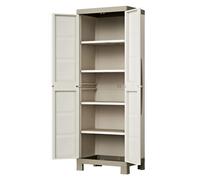 Armadio Keter "Excellence" 2 ante in resina grigio,4 mensole, 65x45x182 cm