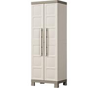 Armadio Keter "Excellence" 2 ante in resina grigio,4 mensole, 65x45x182 cm