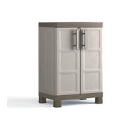 Keter Armadio Basso Excellence, 2 Ripiani Regolabili, Beige/Tortora, 65x45x97 H Cm