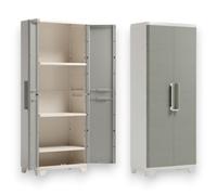 Keter armadio Linear Wood alto in resina grigio tortora