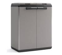 Keter cassonetto riciclaggio rifiuti split basic grigio e nero 85 cm