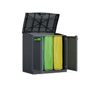 Keter armadio portarifiuti moby in resina due posti 110 litri cm.90x55x100