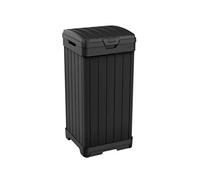 Keter Baltimore - Pattumiera in plastica, 125 l, Colore: Nero, 87,4 cm