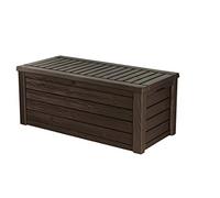 Keter Baule da giardino Westwood, Finitura Effetto Legno, Colore Marrone, Capacità 570L, 155x72,4x64,4H cm