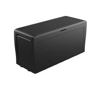 Keter Baule da Giardino Samoa, 270L, Effetto Rattan, Marrone, 116,4x44,7x57H cm