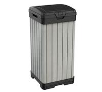 Keter Pattumiera da Esterno Rockford, 125L, Effetto Legno Spazzolato, 41x41x87,4H cm