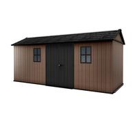 Keter Casetta da Giardino Newton 7517/1775, Effetto Legno Naturale, Porte e Finestre Orientabili, Marrone, 10,3 m², 230x539x246H cm