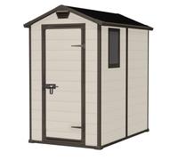 Casetta In Resina Manor 4x6 By Keter Da Esterno, Effetto Legno 1,30 X - Beige
