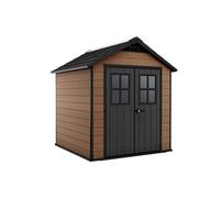 Keter Casetta da Giardino Newton 757, Effetto Legno, Marrone, 4,5 m², 228x223,5x252H cm