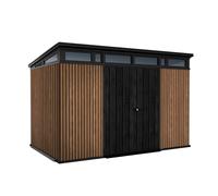 Keter Casetta da Giardino Pent 11x7 Venetian, Effetto Legno Naturale a Doghe, 7,4 m², 340x218x226H cm
