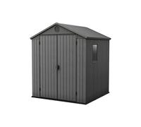 Keter Casetta Darwin 6 x 6, grigio, dimensioni esterne 190 x 183 x 221 cm, non necessita di manutenzione, resistente alle intemperie, impermeabile, con sottofondo