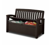 Keter Cassapanca da giardino Patio Storage Bench, 227 Litri, 132.7X 63.5 X 89.5 Cm, Grafite