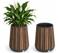 Keter Conical Plantar Vaso per Piante Fioriera per Fiori Marrone Resiste UV