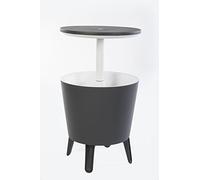 Tavolino portaghiaccio grigio da giardino resina tavolini frigo piano rialzabile