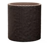 Keter Cylinder Planter L - Vaso rotondo marrone, Diametro 43,7 cm